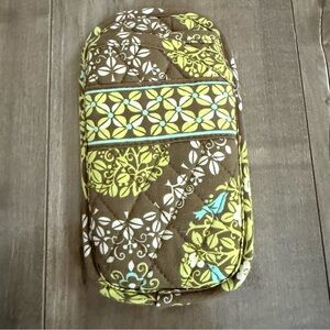 Vera Bradley Sitting in a Tree Glasses Case Neutral Paisley Floral Soft Quilted